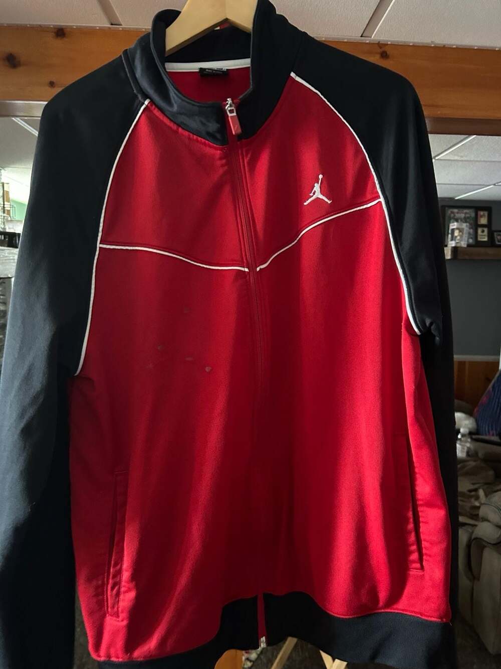 Jordan Jumpman Track Jacket Size XL Red Black Full Zip